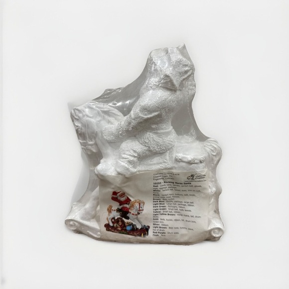 C&C California Other - California Creations Plaster Cast #10253 Rocking Horse Santa Creative Crafts NEW